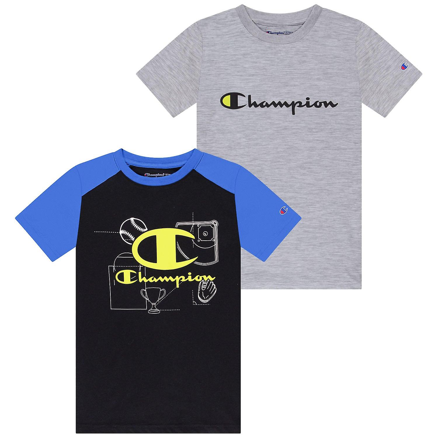 2 Piece Champion Active Boys Round Neck T Shirt